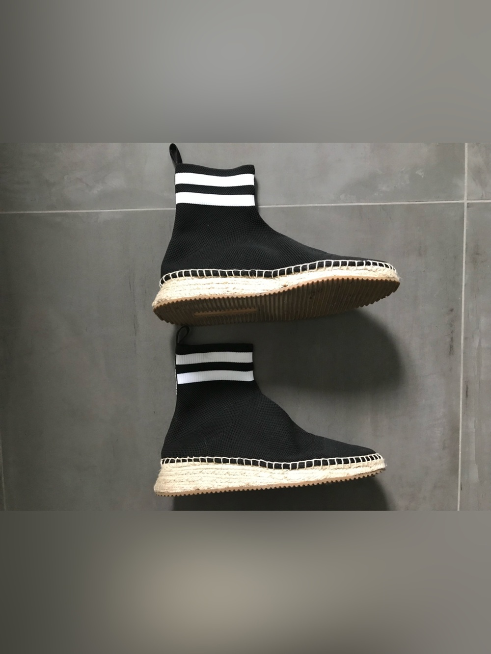 Alexander Wang Dylan High Ankle Sock Espadrille Sneakers